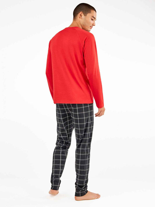 Pijama rojo algodón