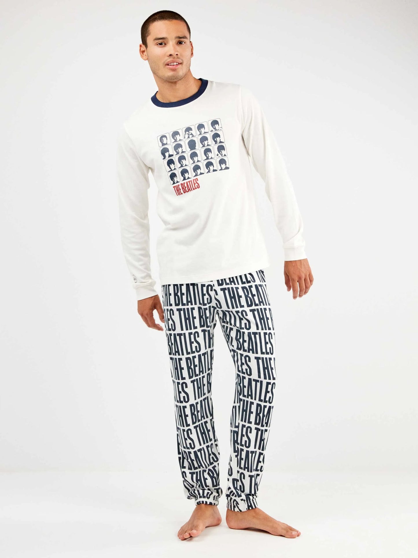 Conjunto pijama hombre The Beatles en punto interlock