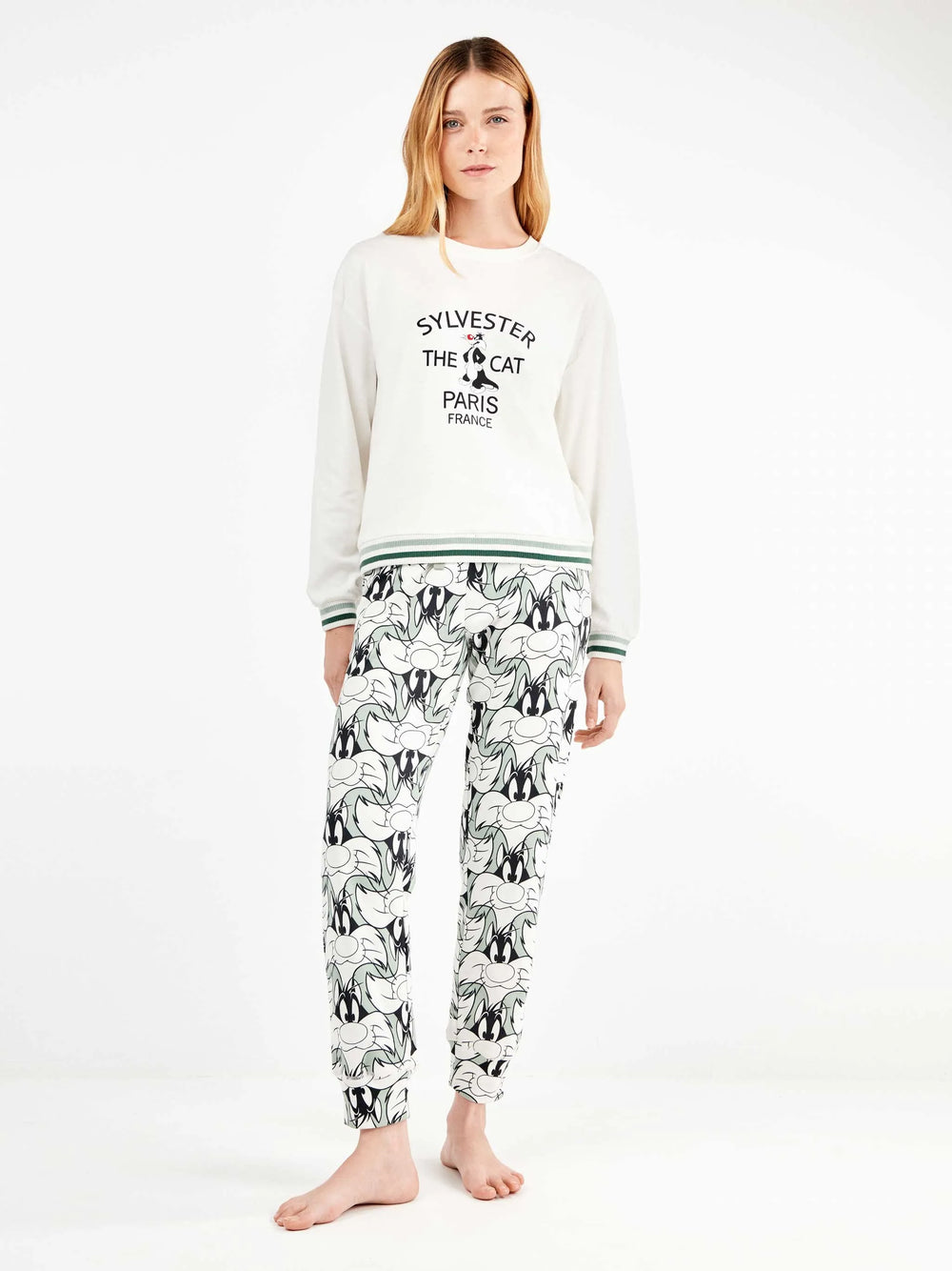 Conjunto pijama Sylvester en punto interlock