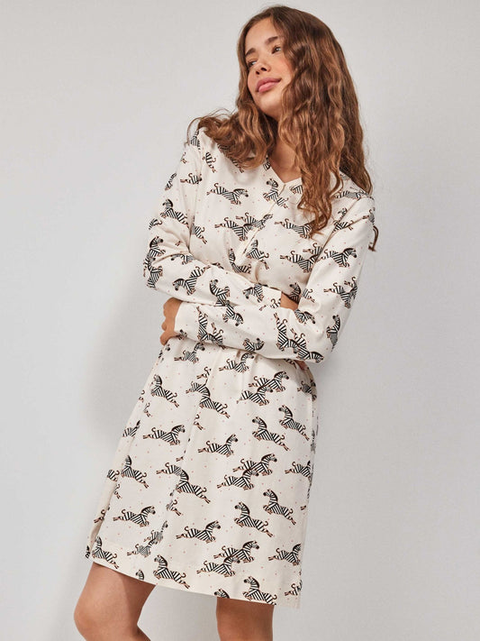 Camisón Estampado manga larga