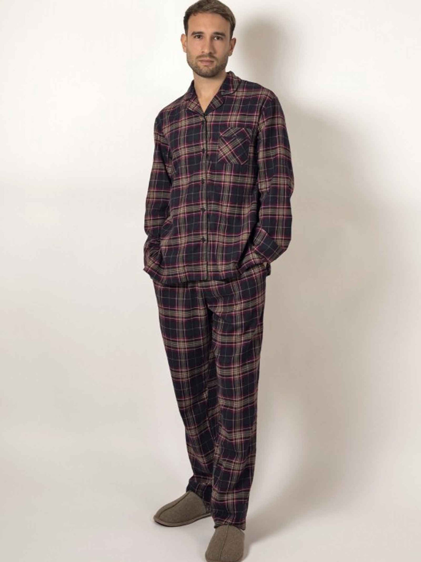 Pijama hombre camisero