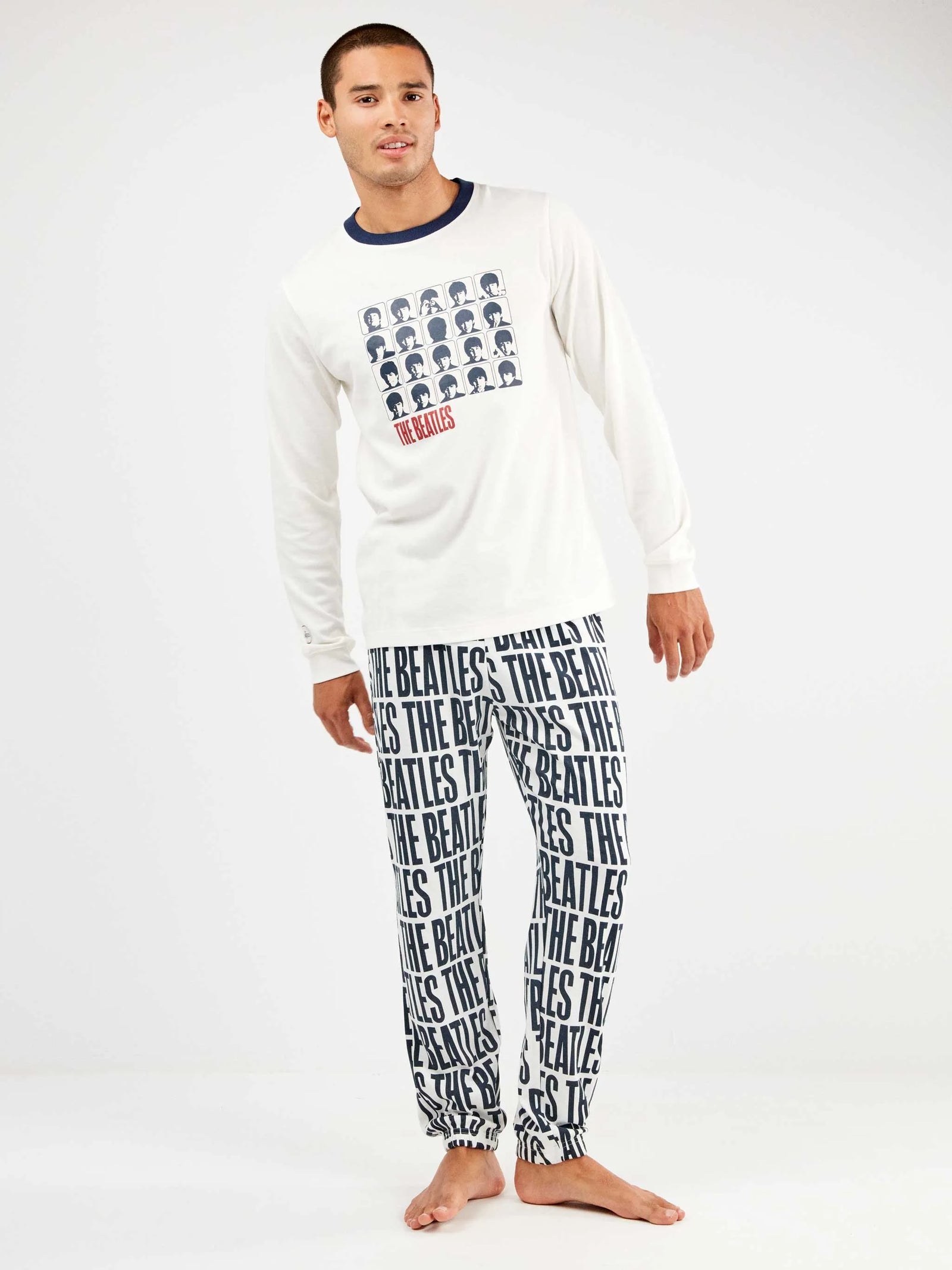 Conjunto pijama hombre The Beatles en punto interlock