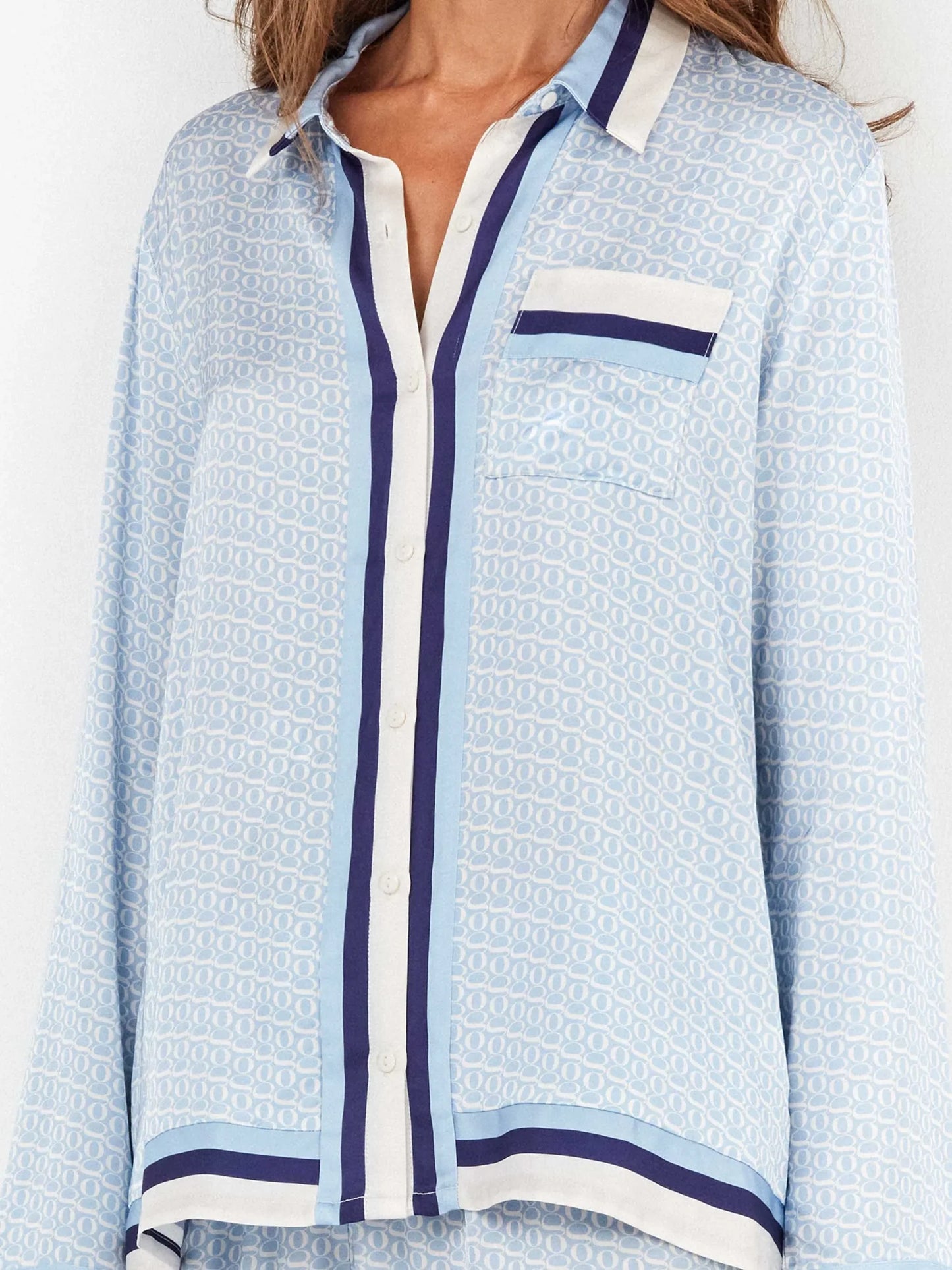 Pijama camisero estampado monogram