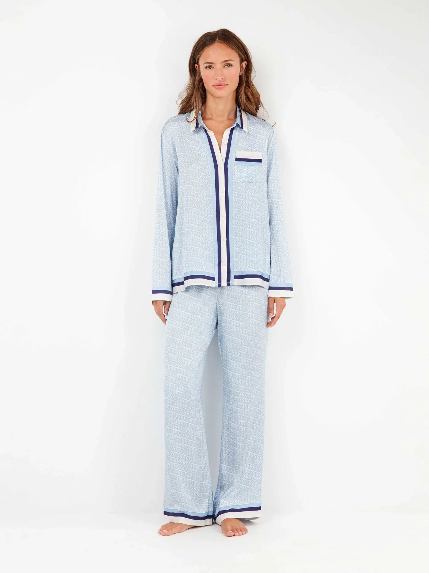 Pijama camisero estampado monogram