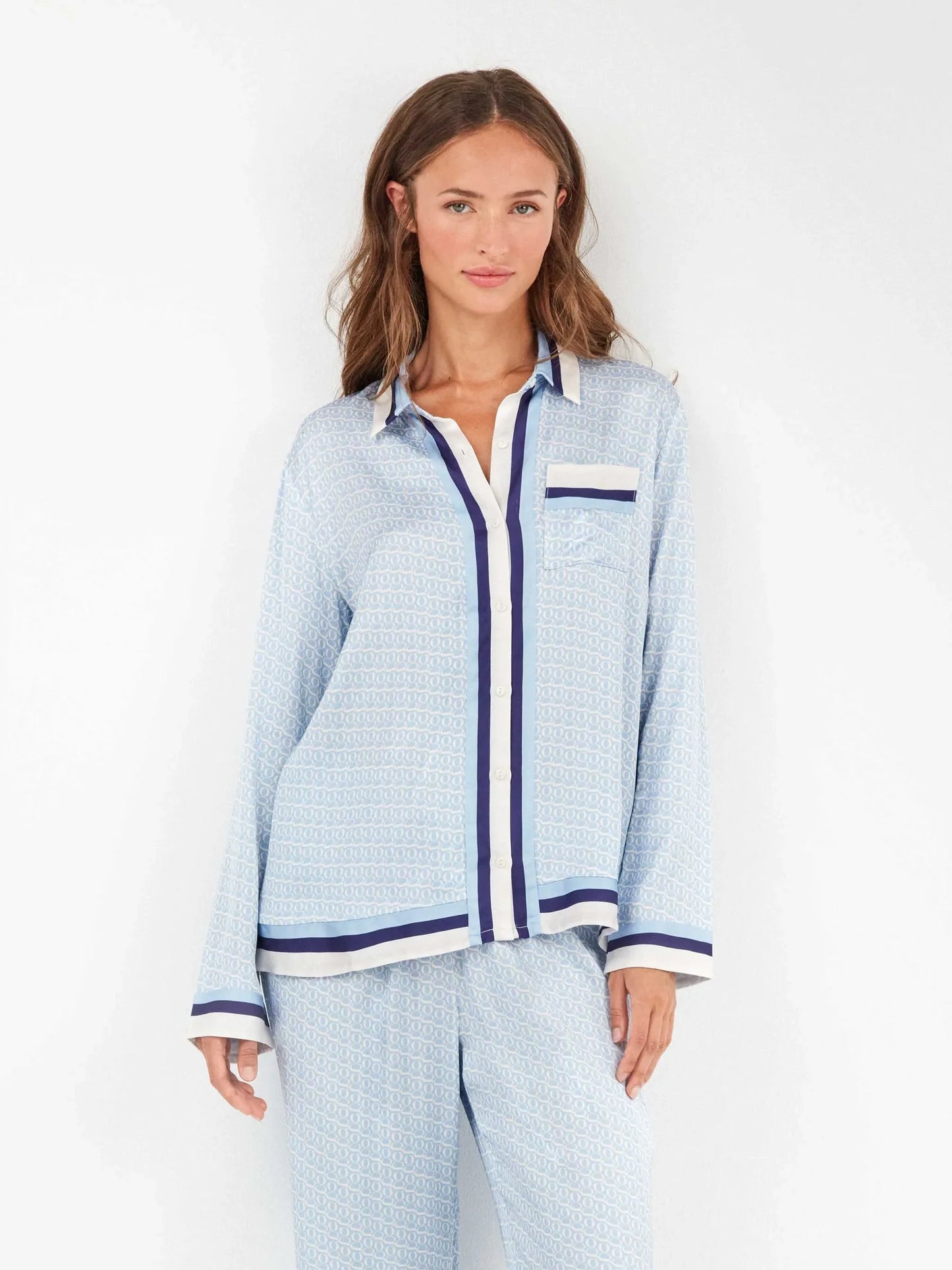 Pijama camisero estampado monogram