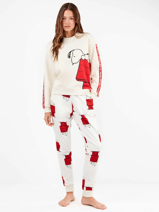 Pijama en felpa elástica extrasuave Snoopy